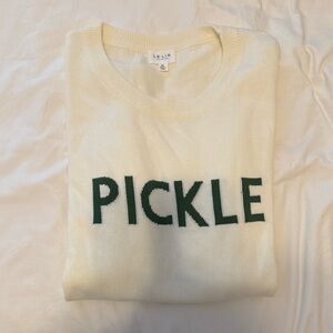 Le Lis Cream Sweater with 'PICKLE'